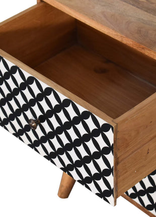Diamond Screen Printed Bedside