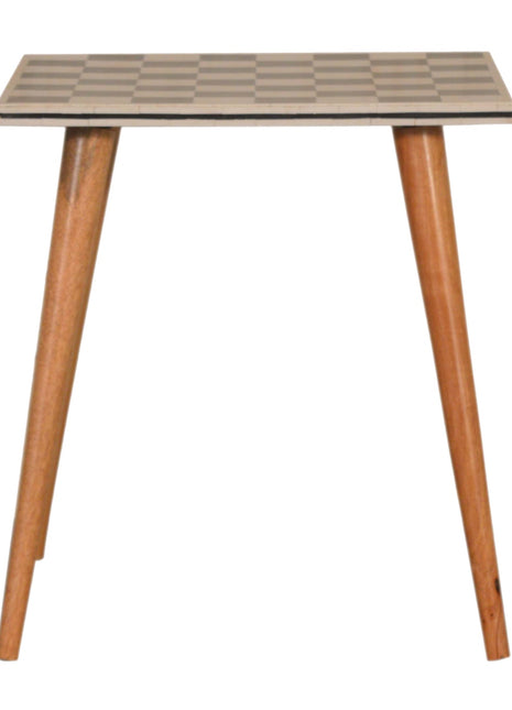 Checkered End Table