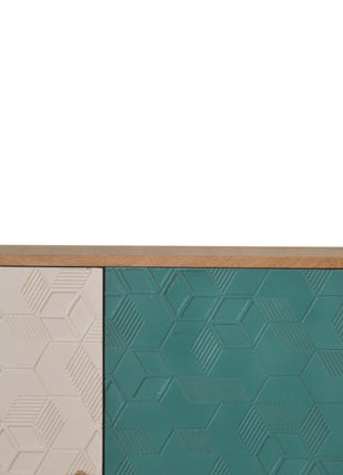 Acadia Teal and White Cabinet