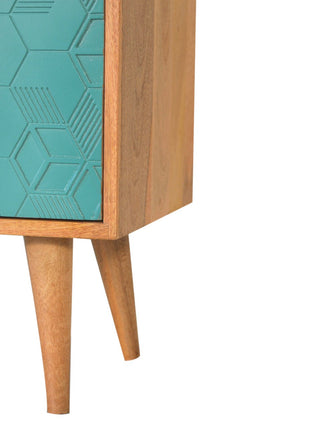 Acadia Teal and White Cabinet