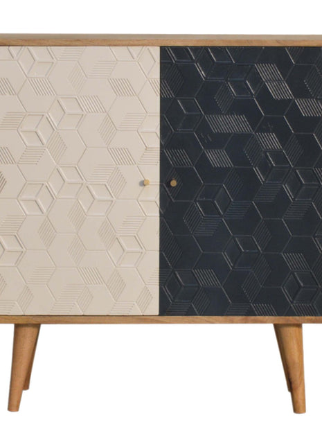 Acadia White and Navy Cabinet