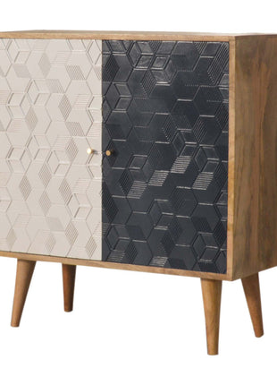 Acadia White and Navy Cabinet