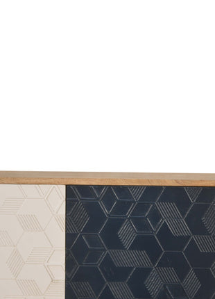 Acadia White and Navy Cabinet