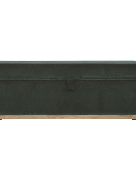 Emerald Cotton Velvet Storage Box