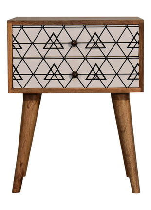Triangular Printed Bedside