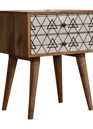 Triangular Printed Bedside