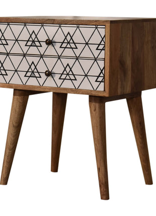 Triangular Printed Bedside