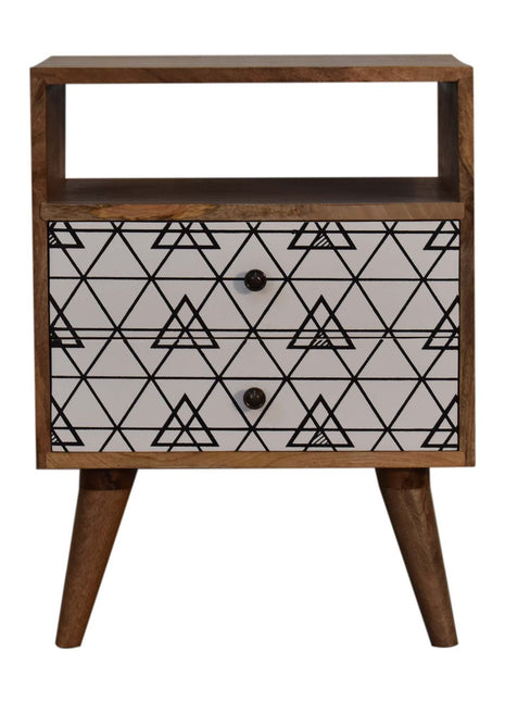 Triangle Print Open Bedside