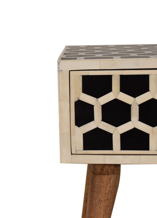Honeycomb Bone Inlay Bedside