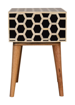 Honeycomb Bone Inlay Bedside