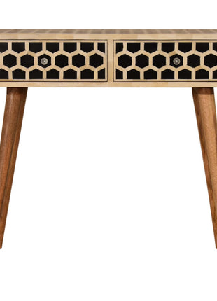 Honeycomb Bone Inlay Console Table