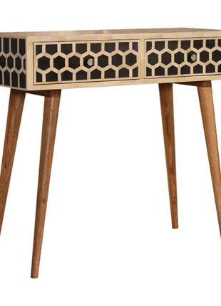 Honeycomb Bone Inlay Console Table