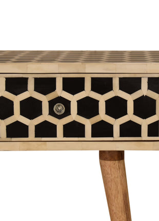 Honeycomb Bone Inlay Console Table