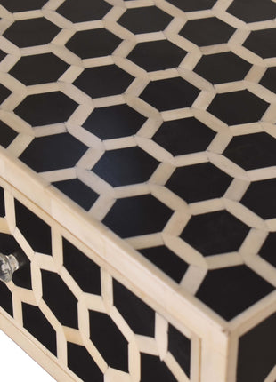 Honeycomb Bone Inlay Console Table