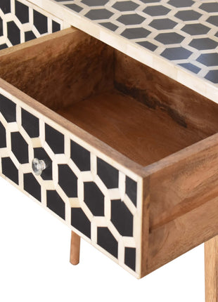 Honeycomb Bone Inlay Console Table