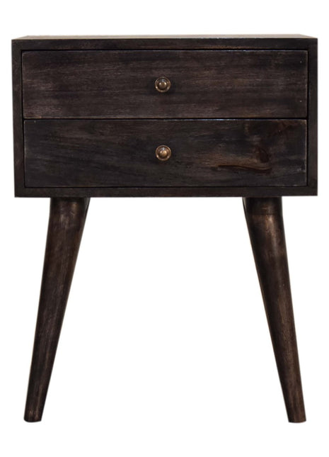 Ash Black Modern Solid Wood Bedside
