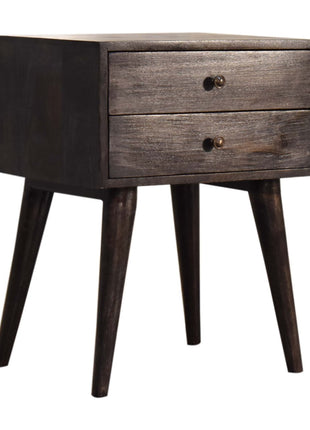 Ash Black Modern Solid Wood Bedside