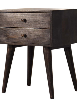 Ash Black Modern Solid Wood Bedside