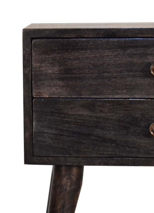 Ash Black Modern Solid Wood Bedside