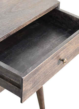 Ash Black Modern Solid Wood Bedside