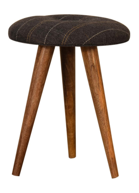 Tweed Patterned Footstool