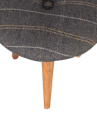 Tweed Patterned Footstool