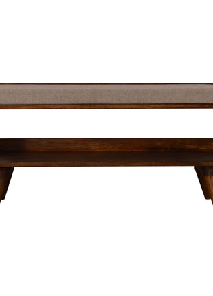 Brown Tweed Seat Pad Bench