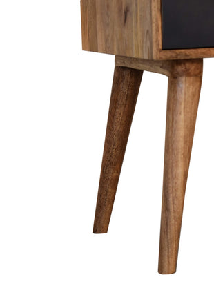 Black Patterned Bedside