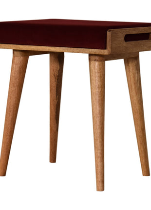 Wine Red Tray Style Footstool