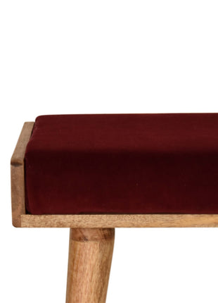 Wine Red Tray Style Footstool