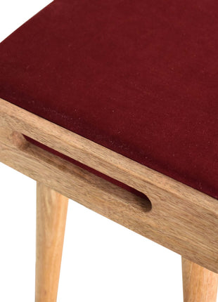 Wine Red Tray Style Footstool