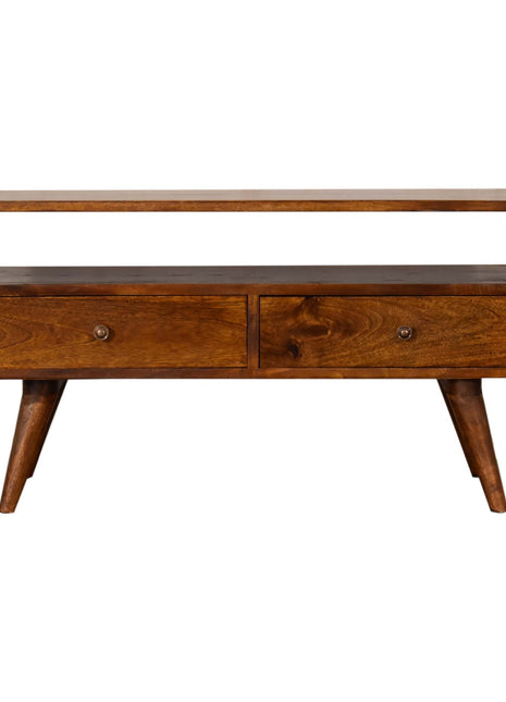 Curve Chestnut Cable TV Unit