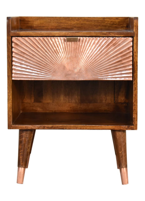 Manila Copper 1 Drawer Bedside