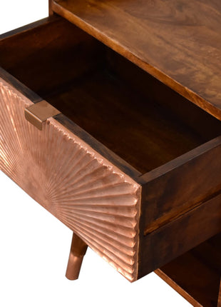 Manila Copper 1 Drawer Bedside