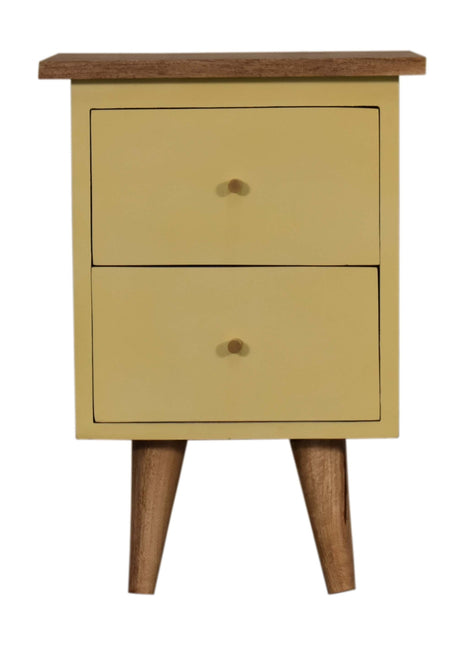 Yellow Hand Painted Bedside