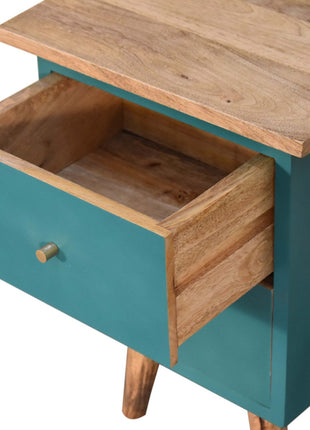 Teal Hand Painted Bedside