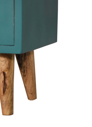 Teal Hand Painted Bedside