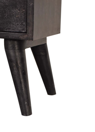 Multi Drawer Ash Black Bedside