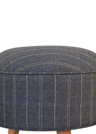 Pewter Tweed Nordic Style Footstool