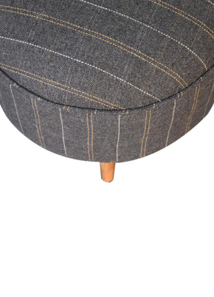 Pewter Tweed Nordic Style Footstool