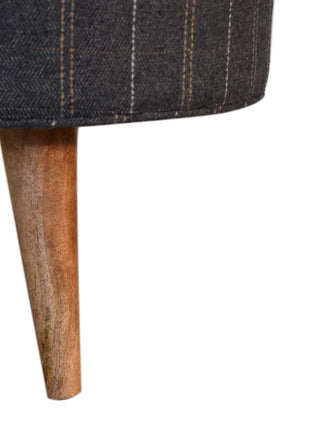 Pewter Tweed Nordic Style Footstool