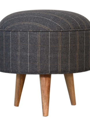 Pewter Tweed Nordic Style Footstool