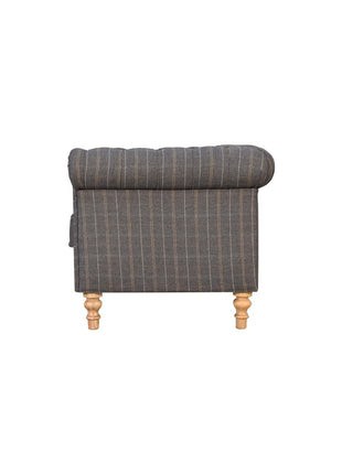 Pewter Tweed 2 Seat Chesterfield Sofa