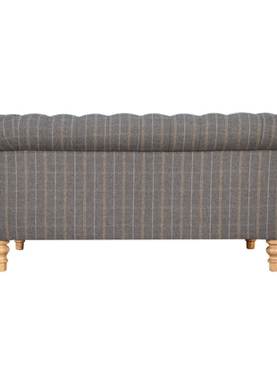 Pewter Tweed 2 Seat Chesterfield Sofa