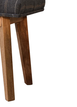 Pewter Tweed Bench with 1 Drawer