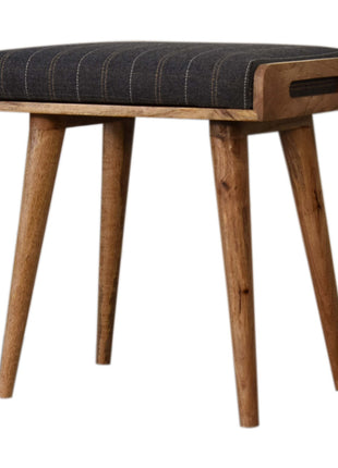 Pewter Tweed Tray Style Footstool