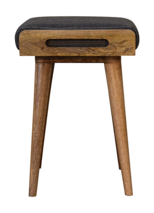 Pewter Tweed Tray Style Footstool