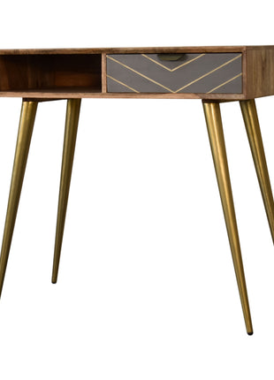 Cement Brass Cable Writing Desk
