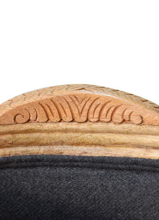 Carved Battleship Tweed Pet Bed