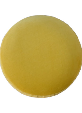 Mustard Velvet Pleated Footstool